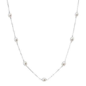 Evolution Group Stříbrný náhrdelník s pravými perlami Pavona 22016.1