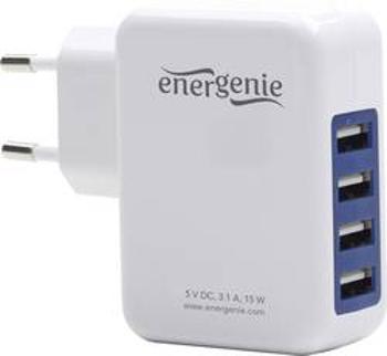 USB nabíječka Energenie EG-U4AC-02, nabíjecí proud 3100 mA, bílá