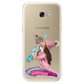 Odolné silikonové pouzdro iSaprio - Kissing Mom - Brunette and Boy - Samsung Galaxy A5 2017