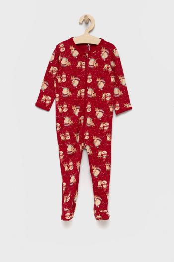 Dětský pyžamový overal Name it červená barva, vzorovaný