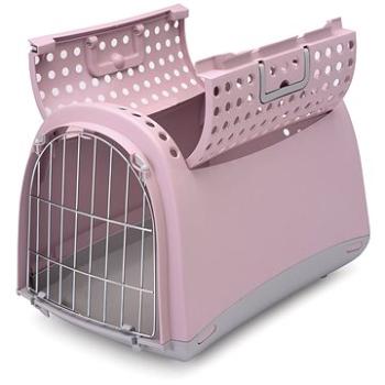 IMAC Přepravka pro kočky a psy plastová růžová 50×32×34,5 cm (8021799405809)