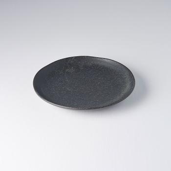 Mělký talíř s nepravidelným okrajem BB Black 24 cm černý
