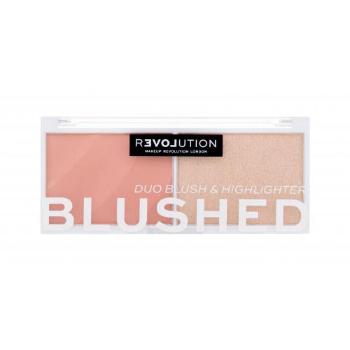 Revolution Relove Colour Play Blushed Duo Blush & Highlighter 5,8 g konturovací paletka pro ženy Sweet