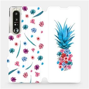 Flip pouzdro na mobil Sony Xperia 1 III - MR03S Květinový ananas (5903516726257)