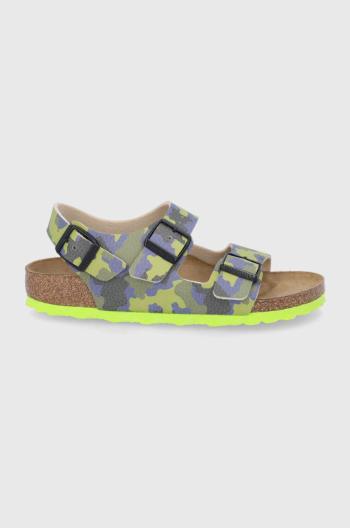 Dětské sandály Birkenstock zelená barva
