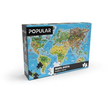 POPULAR MAPA SVĚTA, 160 KS – CZ Puzzle, mix, velikost