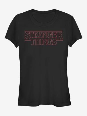 ZOOT.Fan Netflix Logo Stranger Things Triko Černá