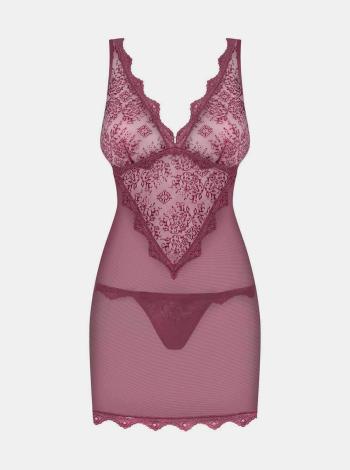 Sexy košilka Emperita chemise berry - Obsessive tmavá starorůžová