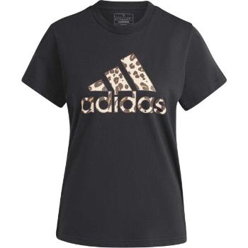 adidas ANIMAL PRINT GRAPHICH T-SHIRT Dámské triko, černá, velikost