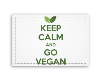 Fotoobraz 90x60 cm střední  Keep calm and Go Vegan