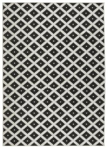 NORTHRUGS - Hanse Home koberce Kusový koberec Twin-Wendeteppiche 103124 schwarz creme - 80x350 cm Černá