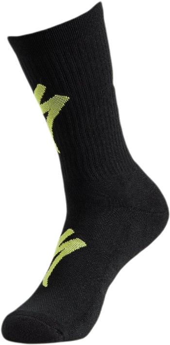 Specialized Techno Mtb Tall Logo Sock - black/hyper green 46+