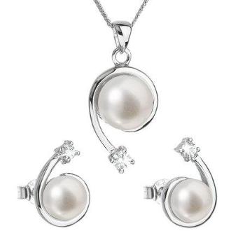 Evolution Group Luxusní stříbrná souprava s pravými perlami Pavona 29031.1 (náušnice, řetízek, přívěsek)