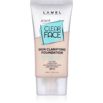 LAMEL OhMy Clear Face tekutý make-up pro problematickou a mastnou pokožku odstín 401 40 ml