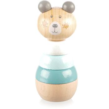 Zopa Wooden Rings Toy animal nasazovací zvířátko ze dřeva Bear 1 ks