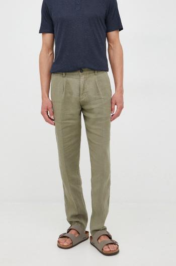 Plátěné kalhoty Marc O'Polo pánské, zelená barva, jogger