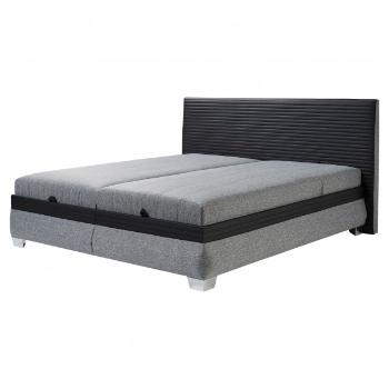 Polohovací postel GENOVIA černá/šedá, 180x200 cm