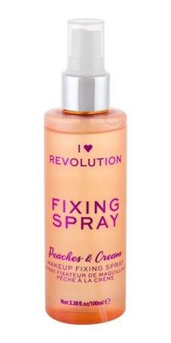 I Heart Revolution Fixing Spray Fixační sprej na make-up s vůní Peaches & Cream 100 ml