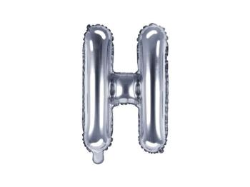 Balón foliový písmeno "H", 35 cm, stříbrný (NELZE PLNIT HELIEM) - xPartydeco