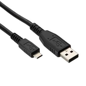 Logo USB kabel (2.0), USB A samec - microUSB samec, 1.8m, černý, blistr, DOPRODEJ