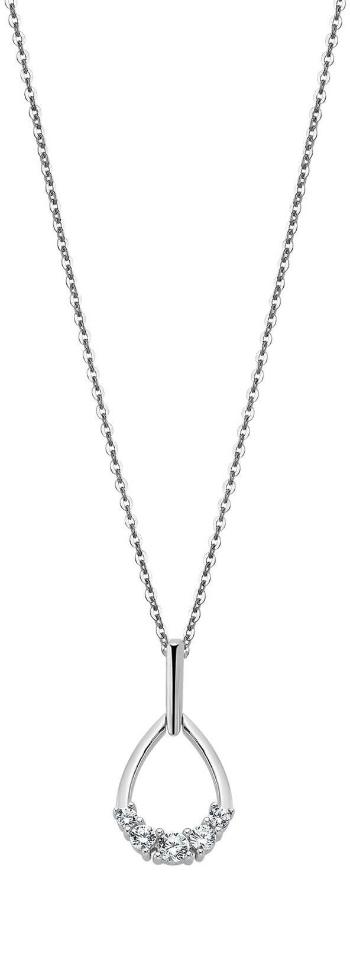 Lotus Silver Půvabný stříbrný náhrdelník se zirkony LP3057-1/1 (řetízek, přívěsek)