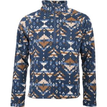 Columbia FAST TREK PRINTED HALF ZIP Pánská mikina, tmavě modrá, velikost