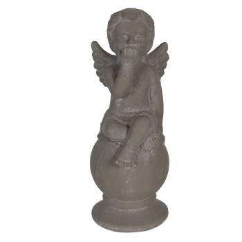 Vintage soška andílka sedícího na kouli - 16*15*38cm 6CE1241