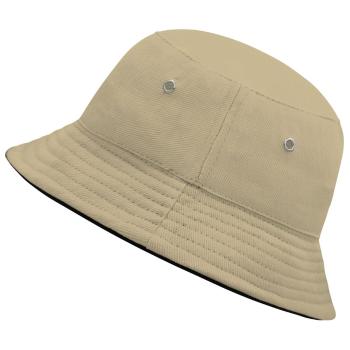 Myrtle Beach Dětský klobouček MB013 - Khaki / černá | 54 cm