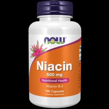 Niacin 500 mg 100 kaps. - NOW Foods