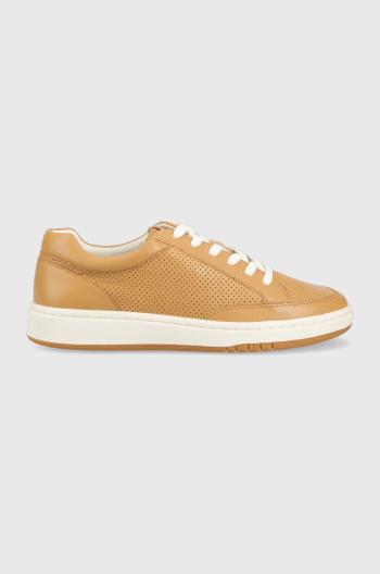 Kožené sneakers boty Lauren Ralph Lauren Hailey béžová barva, 802904468001