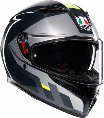 AGV K3 Shade Grey/Yellow Fluo XS Přilba