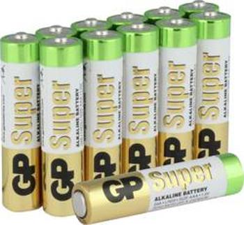 Mikrotužková baterie AAA alkalicko-manganová GP Batteries Super, 1.5 V, 12 ks