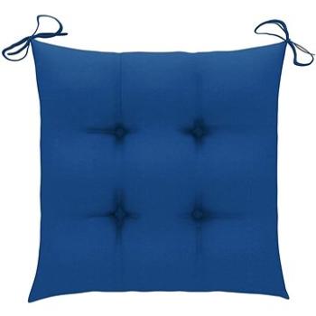 Podušky na židle 4 ks modré 40 x 40 x 7 cm textil (314891)
