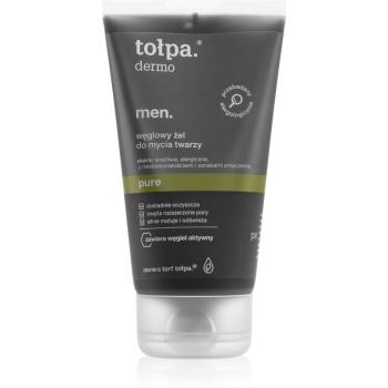 Tołpa Dermo Men Pure mycí gel na obličej s aktivním uhlím 150 ml