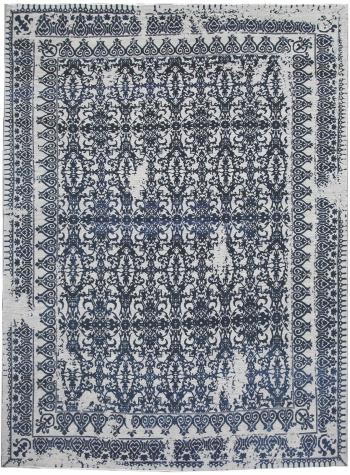 Diamond Carpets koberce Ručně vázaný kusový koberec Diamond DC-JK 7 Silver/denim - 365x550 cm Modrá