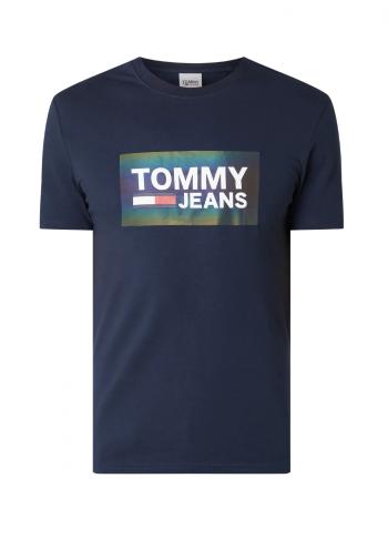 Tommy Hilfiger TOMMY JEANS pánské tmavě modré tričko TJM STRETCH TEE CENTRE LOGO