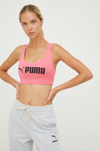 Sportovní podprsenka Puma Fit růžová barva