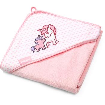 BabyOno Towel Bamboo osuška s kapucí z bambusu Pink 100x100 cm