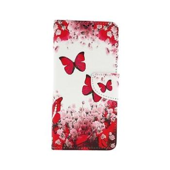 TopQ Samsung A22 knížkové Růžoví motýlci 66196 (Sun-66196)