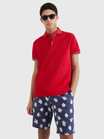 Tommy Hilfiger pánské červené polo - XL (XLG)