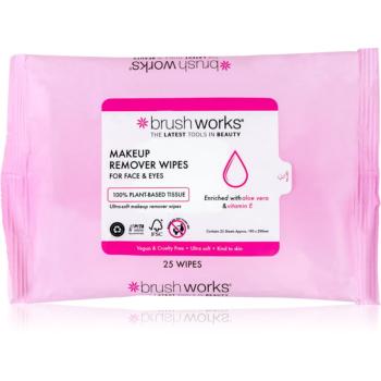 Brushworks Makeup Remover Wipes odličovací ubrousky na make-up 25 ks