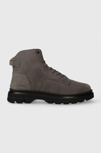 Semišové boty G-Star Raw VETAR MID OIL pánské, šedá barva, 2342052704.BLK