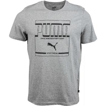 Puma GRAPHIC TEE Pánské triko, šedá, velikost M