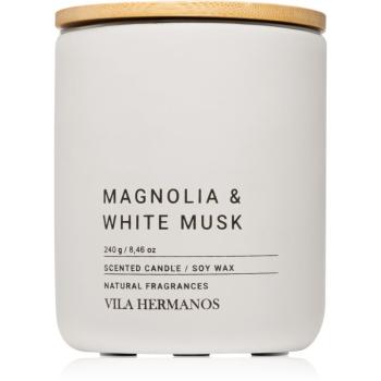 Vila Hermanos Concrete Magnolia & White Musk vonná svíčka 240 g