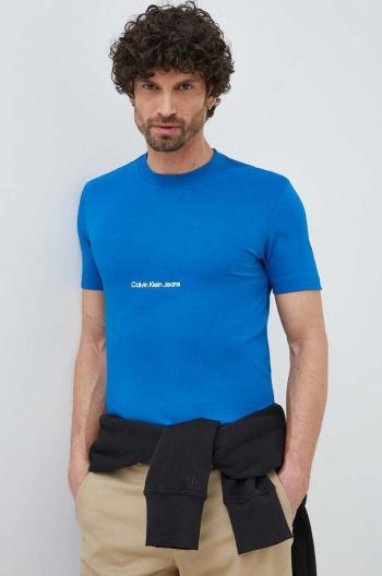 Bavlněné tričko Calvin Klein Jeans s aplikací