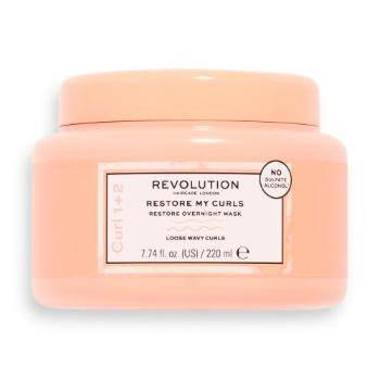 Revolution Haircare London Curl 1+2 Restore My Curls Restore Overnight Mask 220 ml maska na vlasy pro ženy na kundrnaté vlasy