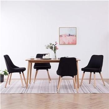 Jídelní židle 4 ks černé textil (277027)