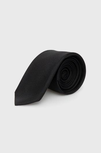 Hedvábná kravata Coccinelle černá barva