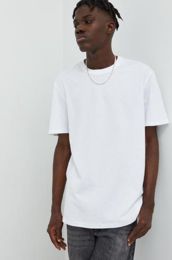 Bavlněné tričko Wrangler šedá barva