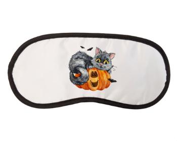 Maska na spaní - škraboška Kočička a dýně
